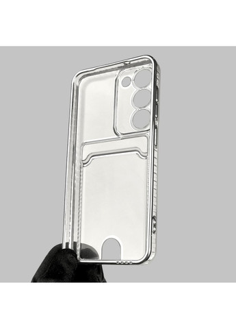 Чохол для Galaxy S23 (SM-S911B) зі срібною окантовкою з кишенькою для карток на самсунг с23 срібний Samsung (366021061)