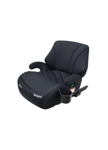 Бустер Gravo i-Size 125–150 см, ISOFIX + підстаканник, black Velano (391076452)