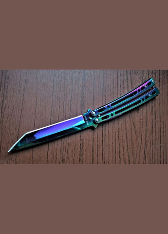 Нож балисонг (бабочка) 15-AA, цвет градиент (изумрудный) Grand Way (370770599)