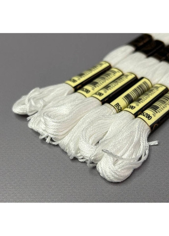 (6 шт по 8м) Набір муліне Airo (нитки для вишивання) - білий Plus-plus (352746535)