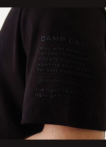 Черная футболка-футболка мужская для мужчин Camp David