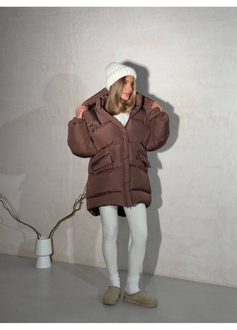 Коричневый зимний Пуховик milirud