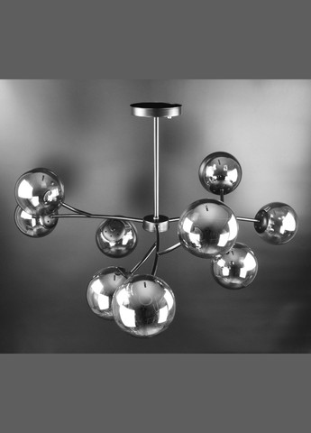 Люстра стельова на 9 лампочок 26209 Чорний 35-70х100х100 см. Sunnysky (364499717)