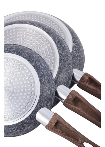 Набор сковородок Grey Marble KM-4169 3 предмета Kamille (349222362)