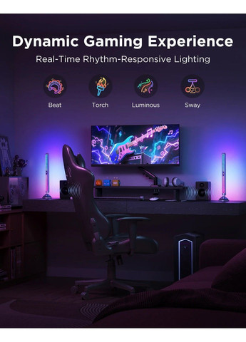 Набор адаптивной подсветки для ПК, H6048 Gaming Light Bars Pro, RGBIC, WI-FI/Bluetooth, черный Govee (371330787)