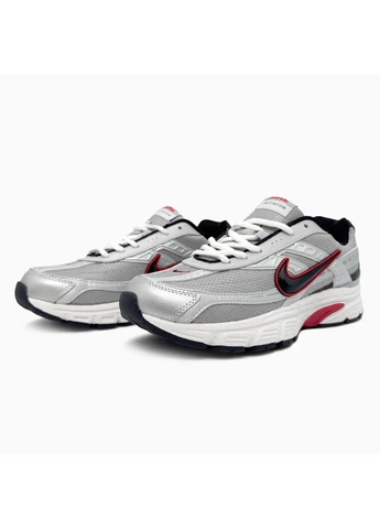 Сірі кросівки чоловічі nike initiator silver/red gore-tex найк інітіатор сірі демісезон No Brand