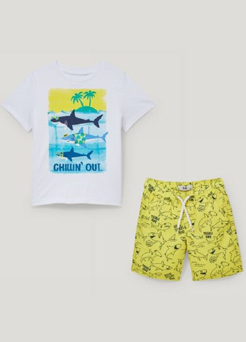 Комбінований літній комплект футболка та шорти для хлопчика C&A