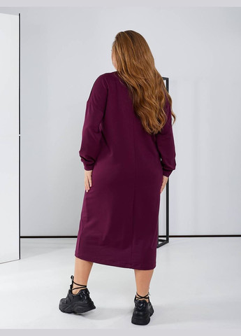 Бордова жіноча сукня у спортивному стилі колір винний р.48/50 450410 New Trend