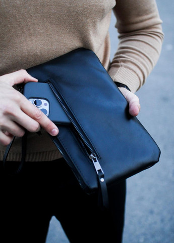 Шкіряний клатч із натуральної гладкої шкіри Vishnya (317619908)