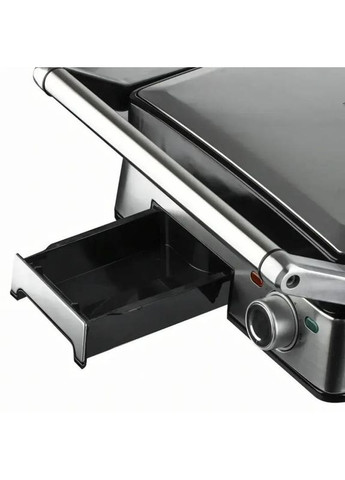 Гриль электрический прижимной контактный c антипригарным покрытием с лотком для жира 2200 Вт (IR882) RAF (361029106)