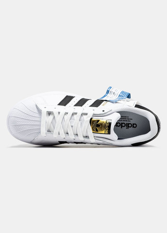 Кроссовки женские и мужские Adidas Superstar white | Адидас Суперстар белые No Brand белые демисезоны (315683592)
