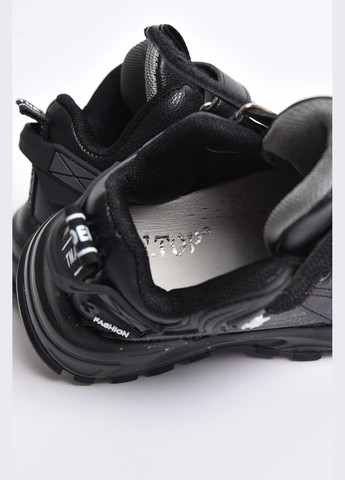 Черные демисезонные кроссовки для мальчика черного цвета Let's Shop