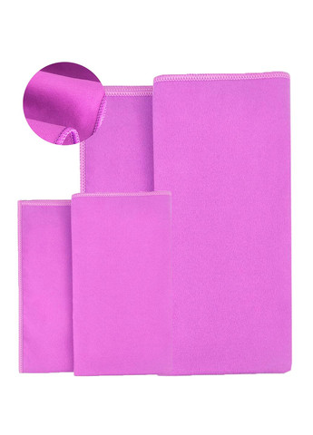 Дорожній спортивний рушник 50х90 з мікрофібри з чохлом Світло-бузковий Love You однотонний бузковий