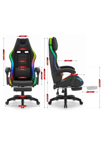 Комп'ютерне крісло HC-1039 LED RGB (тканина) No Brand (366888762)