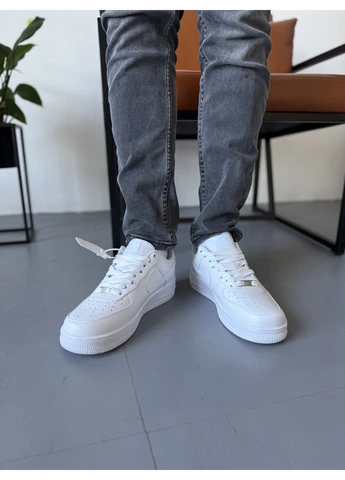 Белые летние кроссовки nike air force 1 low classic white premium найк аир форс 1 No Brand