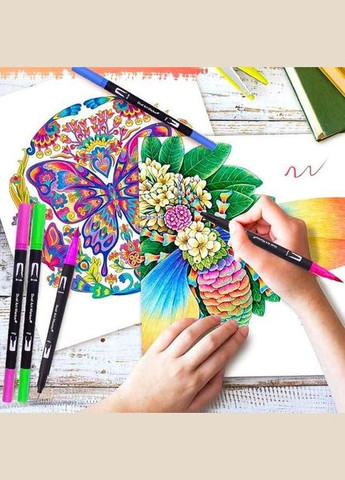 Акварельні скетч-маркери двосторонні 80 маркерів Color pencil Набір юного художника із сумкою для малювання No Brand (322417479)