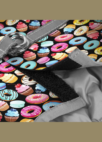 Шлея для собак Clothes з QR-паспортом Пончики S1 Різнобарвний (2911) WAUDOG (332880554)