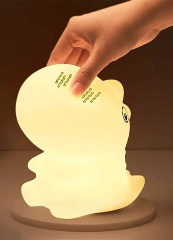 Силиконовый настольный детский ночник лампа светильник динозаврик аккумуляторный с пультом 14.6х9.7х15.2 см (476466-Prob) Unbranded (282954013)