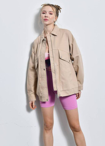 Светло-коричневая демисезонная куртка джинсовая Veto jeans