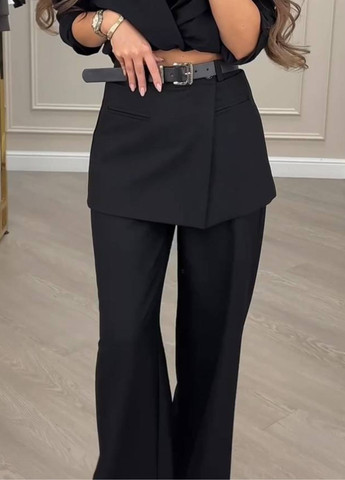 Изысканные повседневные штаны палаццо высокой посадки с имитацией юбки Tik-Tak (363058289)