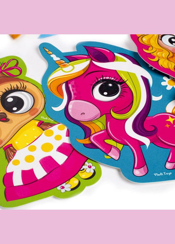 Набір для творчості "Glitter Art Казкові принцеси" VT4501-10, 5 флаконів з глітерами Vladi toys (315135406)