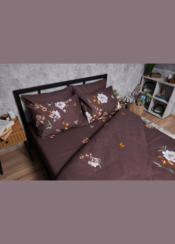 Комплект постельного белья Микросатин Premium «» полуторный 143х210 наволочки 4х70х70 (MS-820005024) Moon&Star floral mocha (293147836)
