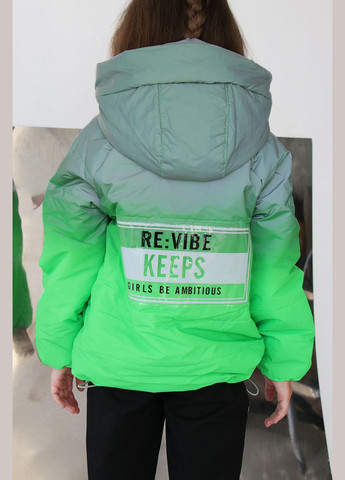 Зеленая демисезонная куртка для девочки KIDZO