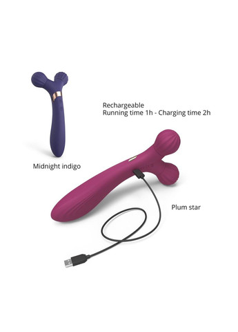 Вібратор для пар 2 в 1 Love To Love FIREBALL - PLUM STAR No Brand (303904467)