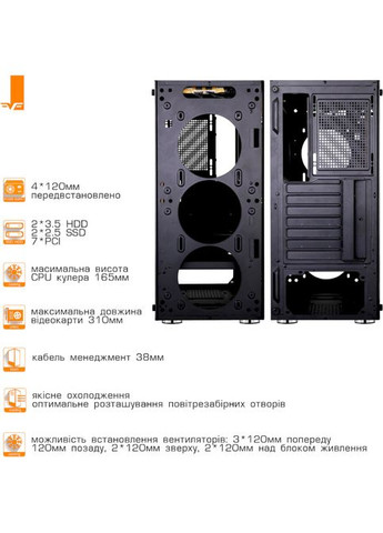 Корпус Nucleus Black USB 3.0 без БП (Nucleus-U3-GLS-4DTRMLT16.6WP) Frime (339087010)
