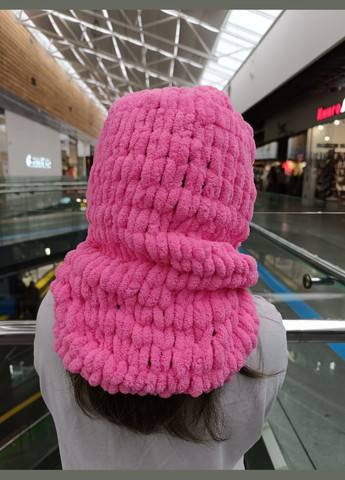 Рожева шапка-балаклава з мітенками 2 Льва (354331494)
