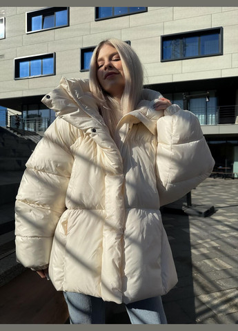 Молочный демисезонный Пуховик No Brand