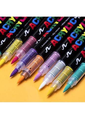 Набір акрилових маркерів GuangNa 8101 на 12 кольорів фломастери для розмальовок Дісней на водній основі Гуангна No Brand (353850247)