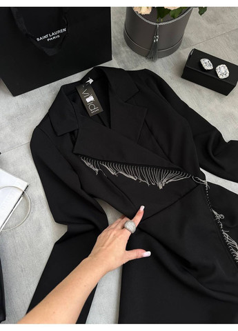 Женский комбинезон No Brand комбинезон-шорты однотонный чёрный праздничный, повседневный, вечерний, кэжуал, деловой костюмная