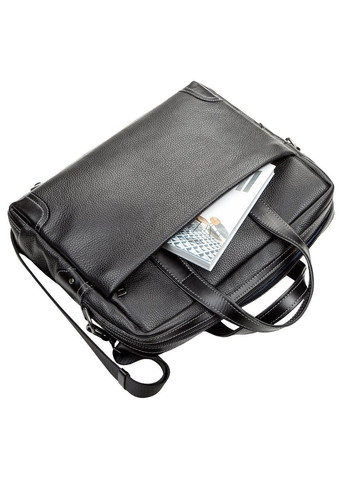 Сумка для ноутбука 11110 шкіряна Чорна Shvigel (329147470)