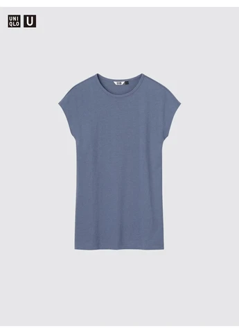 Футболка удлиненная с рукавами-крылышками Uniqlo - (394716638)