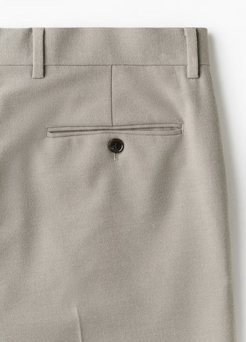 Бежевые классические демисезонные брюки H&M