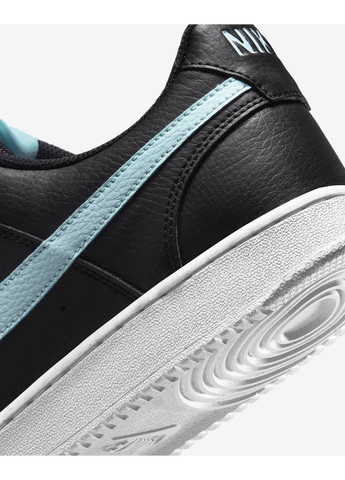 Черно-белые демисезонные кроссовки мужские court vision low next nature black Nike