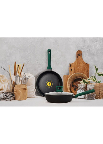 Сковорода Herbal глубокая 24 см с/крышкой (RG-1101-24/h/L) Ringel (365276099)