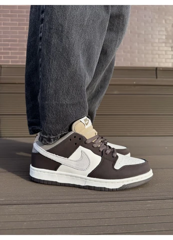 Коричневые демисезонные кроссовки мужские nike dunk sb brown найк данк коричневые No Brand