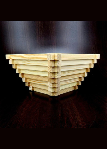 Кашпо из дерева Азорелла 32х32 бланже (КАШ-327001) No Brand (328450467)