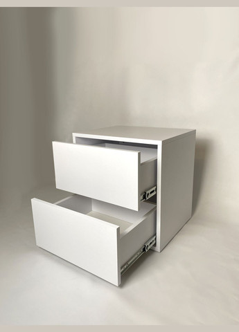 Прикроватная тумба 500х400х400мм Белая с двумя выдвижными ящиками No Brand Artus Room (335418715)