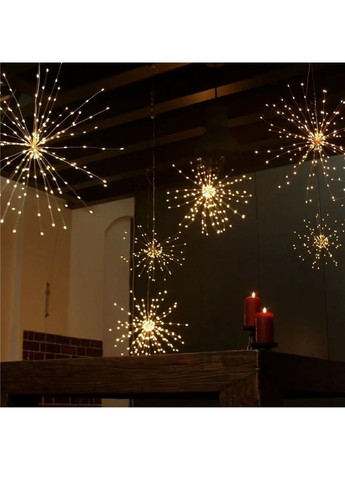 Гирлянда штора фейерверк светодиодная новогодняя с работой от сети контроллером 3 м 500 лампочек (482151-Prob) Теплый белый Unbranded (370914569)