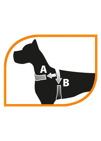 Шлея для собак Sport Dog S нейлоновая черная A: 48 см B: 58-71 см 78004621 Ferplast (323224536)