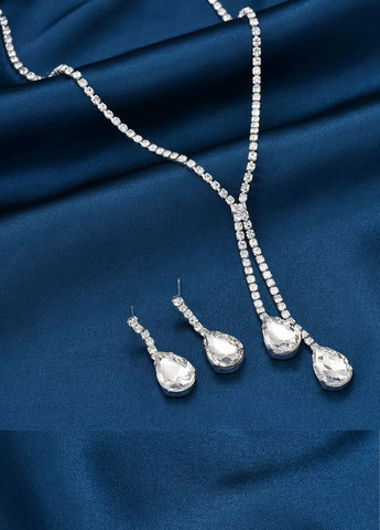 Набор бижутерии колье и сережки с капельками No Brand (316461300)