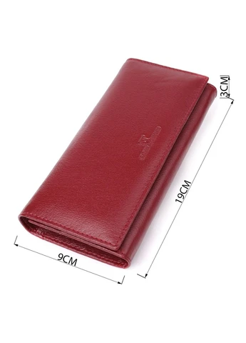 Элегантный кошелек у два сложения из натуральной кожи ST Leather Бордовый Верховинка 23065 (398291960)