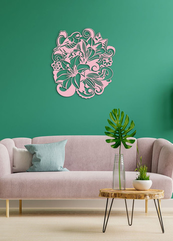 Декор для комнаты, современная картина на стену "Лилия цветущая", минималистичный стиль 35х40 см Woodyard (292114132)