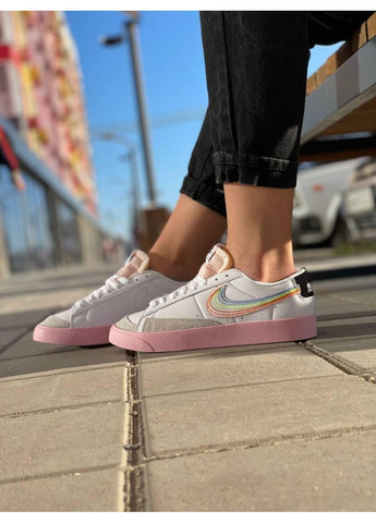 Белые демисезонные кроссовки мужские nike blazer low 77 vintage betrue найк блейзер No Brand