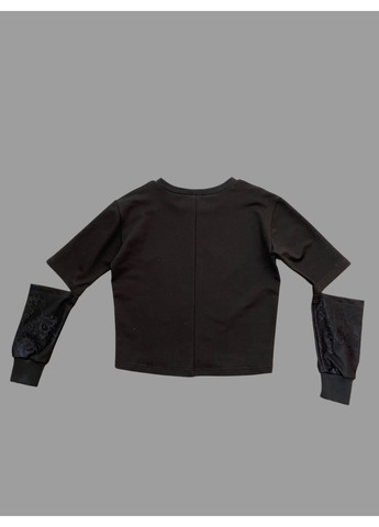 Baby Angel свитшот для девочки черный черный праздничный, повседневный, вечерний трикотаж