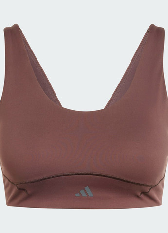 Коричневий бра all me luxe medium-support adidas трикотаж