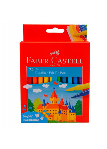Фломастеры 24 цв. FABER CASTELL Felt Tip Замок Faber-Castell (284723104)